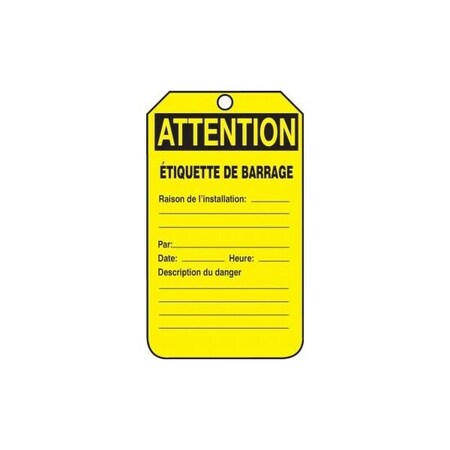 Accuform PF-Cardstock, 3-1/4 in Width, 1/4 in Height, , 25 PK FRTAB105PTP